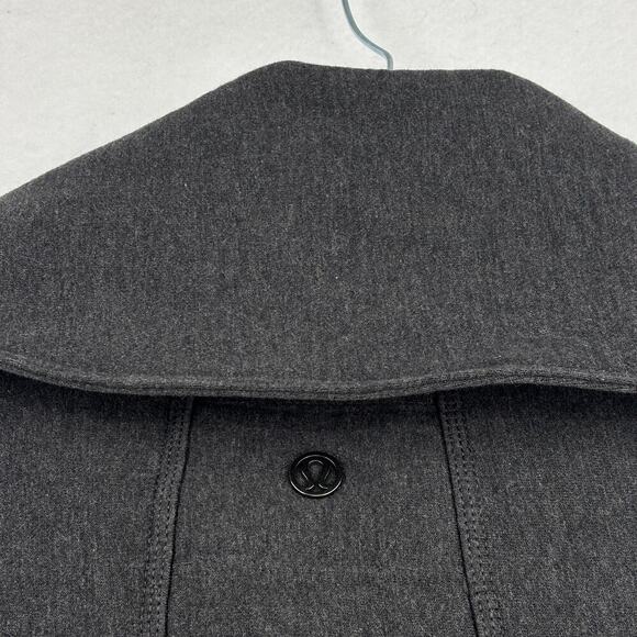Lululemon Virasana Blanket Wrap Jacket Size 10 Heathered Charcoal Oversized Boxy - Picture 11 of 14